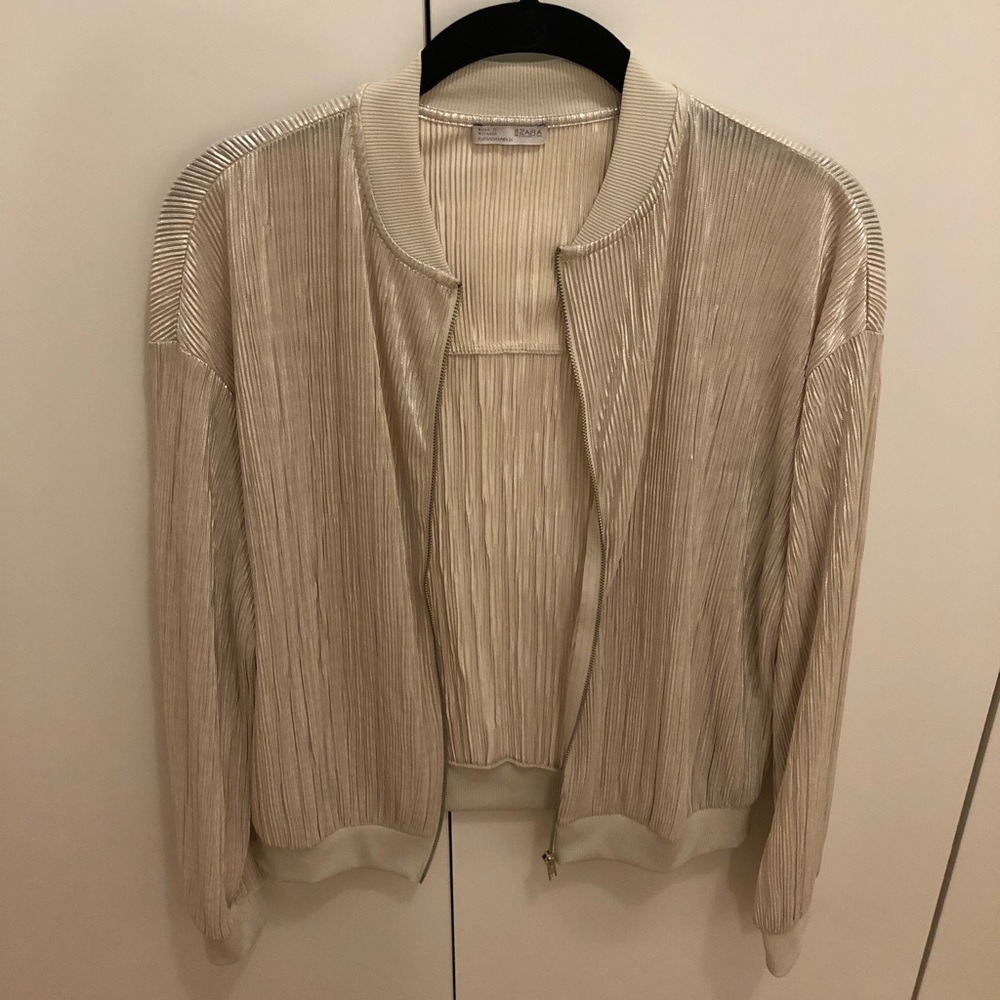 NEW Zara sparkly bomber jacket